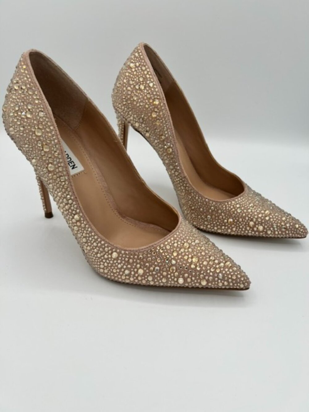 Steve Madden Champagne Crystal Rhinestone Stiletto Pumps Size 8.5